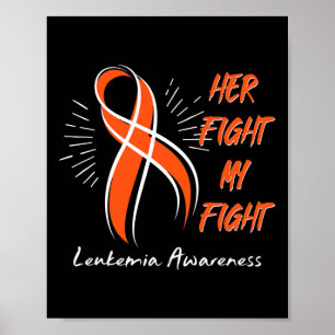 Haar strijd tegen mijn leukemie Bewustheid Oranje Poster