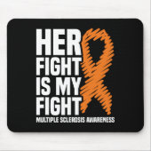Haar strijd tegen MS Multiple Sclerose Awareness Muismat (Voorkant)