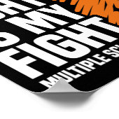 Haar strijd tegen MS Multiple Sclerose Awareness Poster (Hoek)