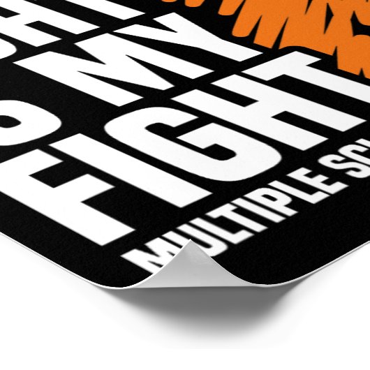 Haar strijd tegen MS Multiple Sclerose Awareness Poster (Hoek)