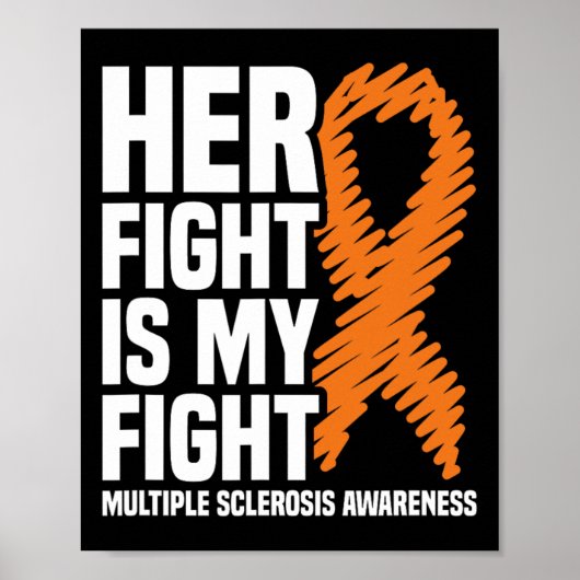 Haar strijd tegen MS Multiple Sclerose Awareness Poster (Voorkant)
