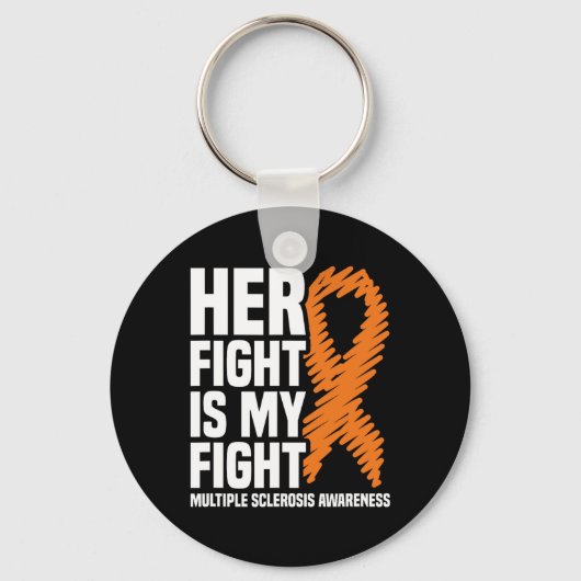 Haar strijd tegen MS Multiple Sclerose Awareness Sleutelhanger (Voorkant)