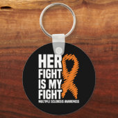 Haar strijd tegen MS Multiple Sclerose Awareness Sleutelhanger (Voorkant)