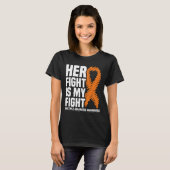 Haar strijd tegen MS Multiple Sclerose Awareness T-shirt (Voorkant volledig)