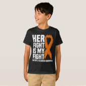 Haar strijd tegen MS Multiple Sclerose Awareness T-shirt (Voorkant volledig)