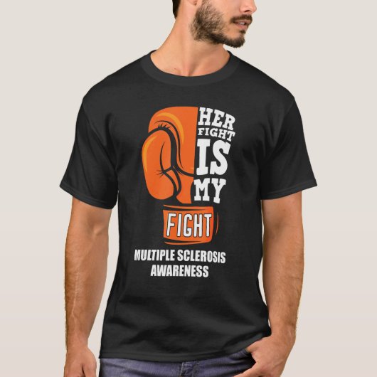 Haar strijd tegen Mw. Warrior Multiple Sclerose A T-shirt (Voorkant)