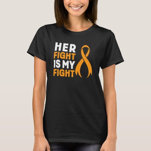Haar strijd tegen Mw. Warrior Multiple Sclerose A T-shirt (Voorkant)