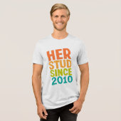 Haar studie sinds 2010 Tri-Blend shirt (Voorkant volledig)