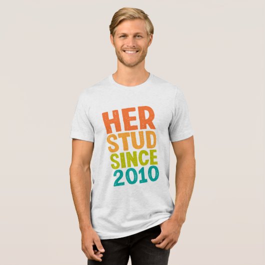 Haar studie sinds 2010 Tri-Blend shirt (Voorkant volledig)