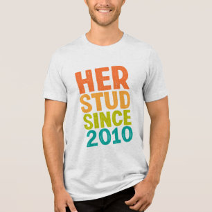 Haar studie sinds 2010 Tri-Blend shirt