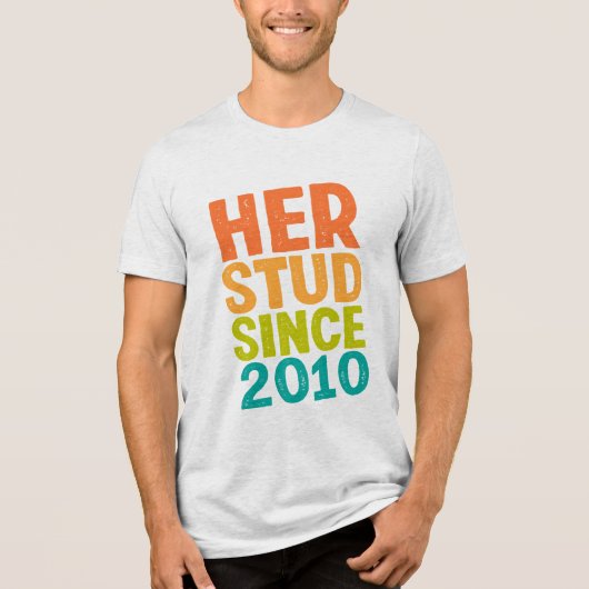 Haar studie sinds 2010 Tri-Blend shirt (Voorkant)