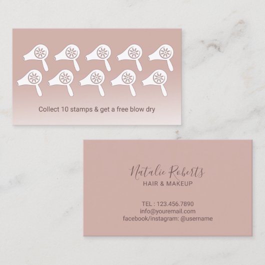 Haar Styist Blow Dry Bar Blush Roos Gold Loyalty (Voorkant / Achterkant)