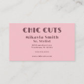 Haar Styling Tools Salon Beauty Style Visitekaartje (Achterkant)