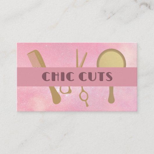 Haar Styling Tools Salon Beauty Style Visitekaartje (Voorkant)