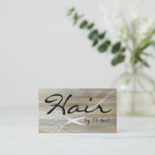 Haar Stylist Afspraak Hout Graan Achtergrond #2 Afsprakenkaartje (Staand voorkant)