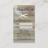 Haar Stylist Afspraak Hout Graan Achtergrond #2 Afsprakenkaartje (Achterkant)