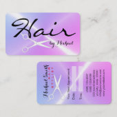 Haar Stylist Afspraak Roestvrij staal Metaal Afsprakenkaartje (Voorkant / Achterkant)