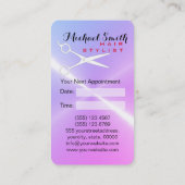 Haar Stylist Afspraak Roestvrij staal Metaal Afsprakenkaartje (Achterkant)