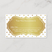 Haar Stylist Afspraak - Wit Goud Glitter Stippen Afsprakenkaartje (Achterkant)