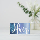 Haar Stylist Aqua Baby Blauw Triple Glitter Ombre Visitekaartje (Staand voorkant)
