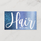 Haar Stylist Aqua Baby Blauw Triple Glitter Ombre Visitekaartje (Voorkant)