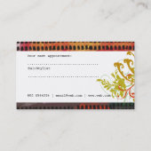 Haar Stylist Artistic Pattern Salon Brusstrokes Afsprakenkaartje (Achterkant)