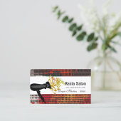 Haar Stylist Artistic Pattern Salon Brusstrokes Afsprakenkaartje (Staand voorkant)