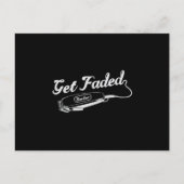 Haar Stylist Barber Get Faded Kapper Gift Briefkaart (Voorkant)