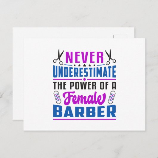 Haar Stylist Barber Schaar Kapper Gift Idee Briefkaart (Voorkant / Achterkant)