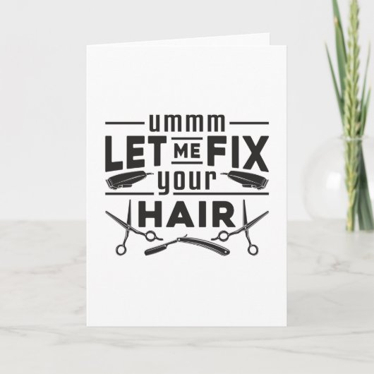 Haar Stylist Barber Schaar Kapper Gift Idee Kaart (Voorkant)