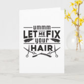 Haar Stylist Barber Schaar Kapper Gift Idee Kaart (Gele Bloem)