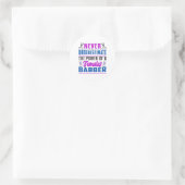 Haar Stylist Barber Schaar Kapper Gift Idee Ronde Sticker (Tas)