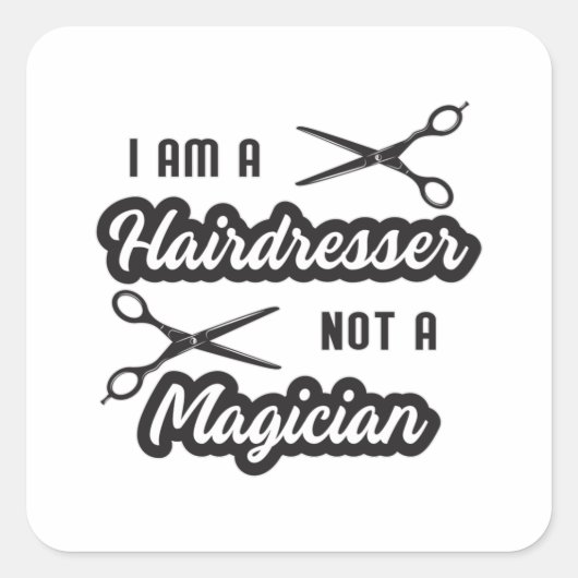 Haar Stylist Barber Schaar Kapper Gift Idee Vierkante Sticker (Voorkant)