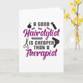 Haar Stylist Barber Schaar Therapie Gift Idee Kaart (Gele Bloem)