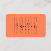 Haar Stylist Barber Schoonheidssalon Coral Modern Visitekaartje (Voorkant)