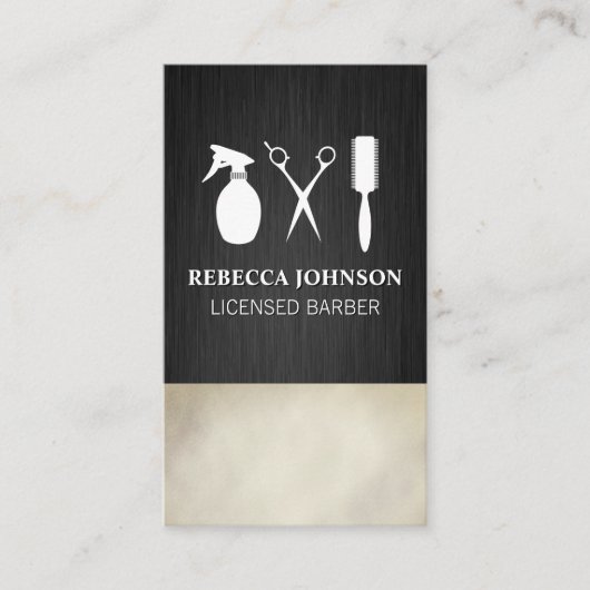 Haar Stylist Barber Tools | Stijlvol Visitekaartje (Voorkant)