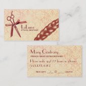 Haar Stylist Beauty Damask Visitekaartje Afsprakenkaartje (Voorkant / Achterkant)