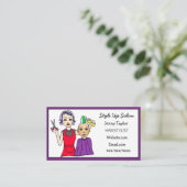 Haar Stylist Bedrijfsnaam Schoonheidssalon Bedrijf Visitekaartje (Staand voorkant)