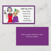 Haar Stylist Bedrijfsnaam Schoonheidssalon Bedrijf Visitekaartje (Voorkant / Achterkant)