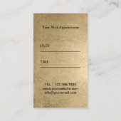 Haar Stylist Black Scisser Stylish Gold & Copper Afsprakenkaartje (Achterkant)