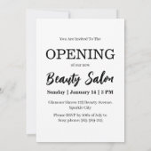 Haar Stylist  Blauw Bloemen Salon Opening Kaart (Achterkant)