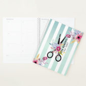 Haar Stylist Bloemen Gouden Schaar & Beauty Salon Planner (Display)