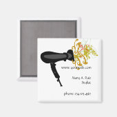 Haar Stylist Bloesem Mode Salon Magneet (Voorkant / Achterkant)
