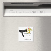 Haar Stylist Bloesem Mode Salon Magneet (Insitu (Vaatwasser))