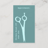 Haar Stylist Bold Modern Salon Scissors Afsprakenkaartje (Achterkant)