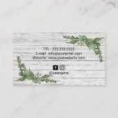 Haar Stylist  Botanische Rustieke Schoonheidssalon Visitekaartje (Achterkant)