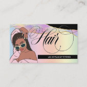 Haar Stylist, Braid Salon, Loc Stylist - Pastel Bu Visitekaartje (Voorkant)