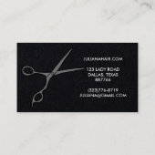 Haar Stylist Chic Scissors Line Art Minimale Aange Visitekaartje (Achterkant)
