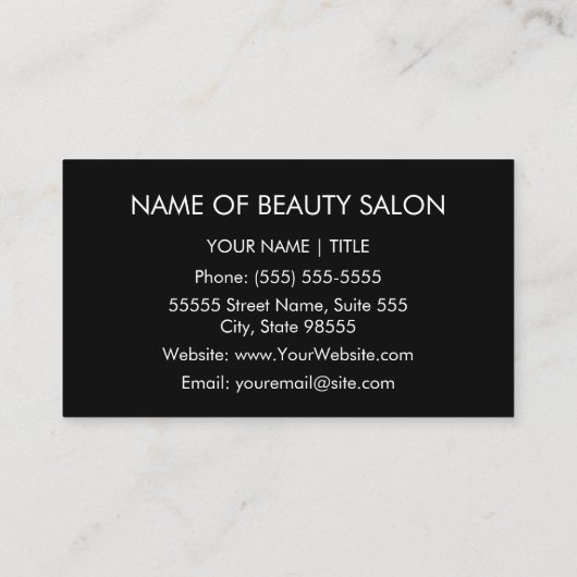 Haar Stylist Chique Roze Giraffe Dierlijke Print S Visitekaartje (Achterkant)