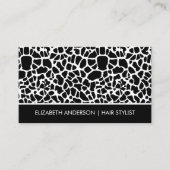 Haar Stylist Chique Roze Giraffe Dierlijke Print S Visitekaartje (Voorkant)